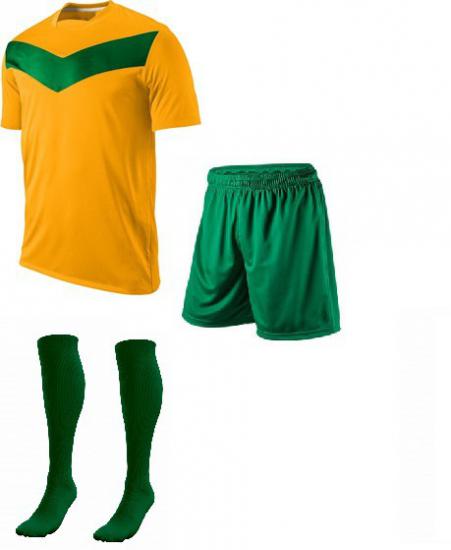 Futbol Maks6 Profesyonel Forma,Şort,Lüks Çorap Sarı-Yeşil