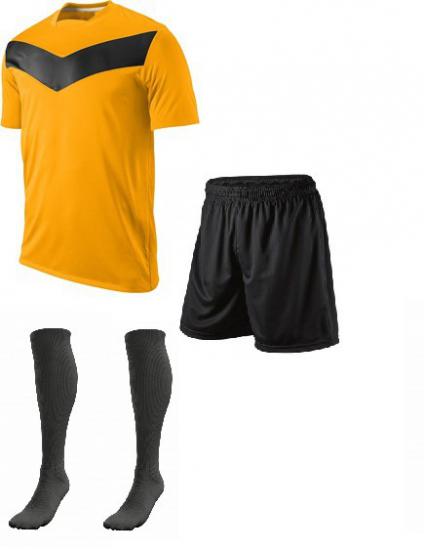 Futbol Maks7 Profesyonel Forma,Şort,Lüks Çorap Sarı-Siyah